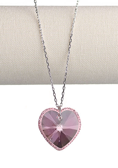 Swarovski Reverie Light Rose Heart Pendant Necklace