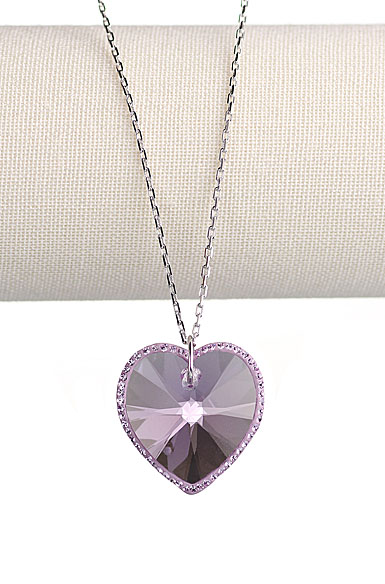 Swarovski Reverie Pendant Necklace Heart, Violet