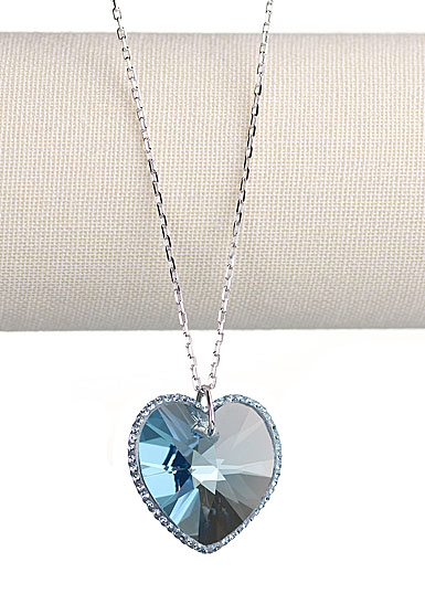 Swarovski Reverie Pendant Necklace Heart, Aqua