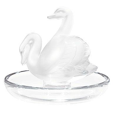 Lalique Two Swans Ring/Pin Tray